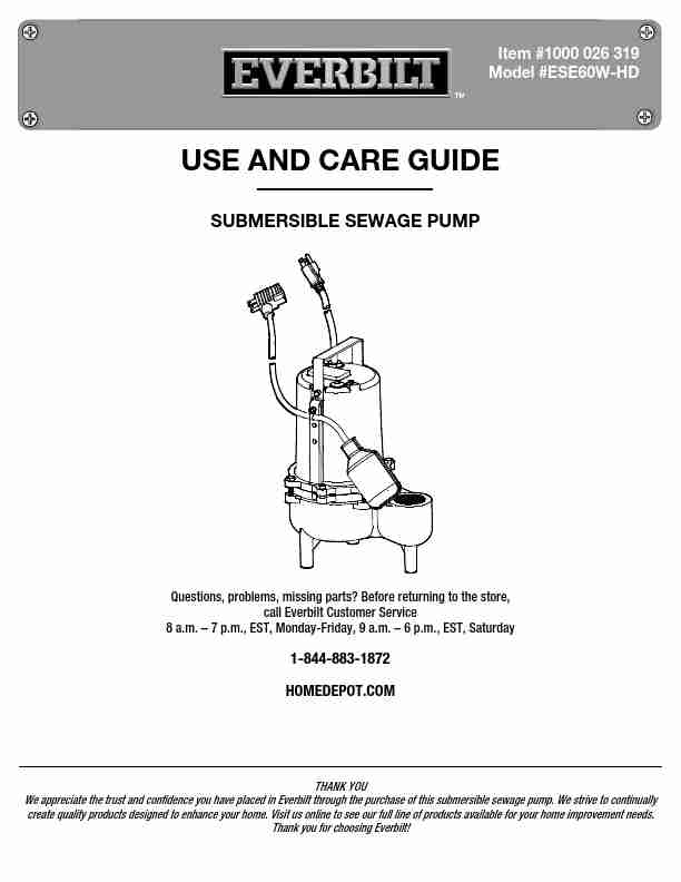 Everbilt Sewage Pump Manual_pdf